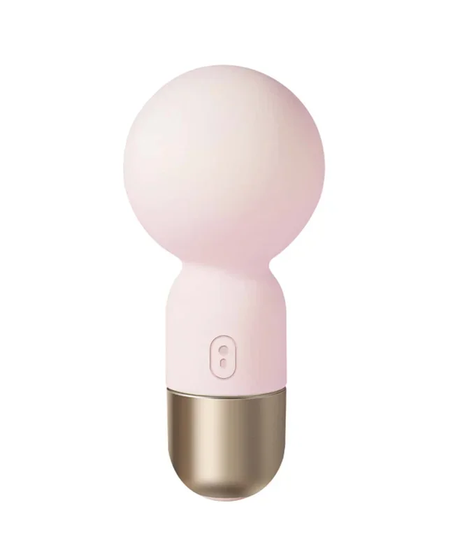 Pokewan Pocket Mini Vibrating Wand Massager – Pale Light Pink
