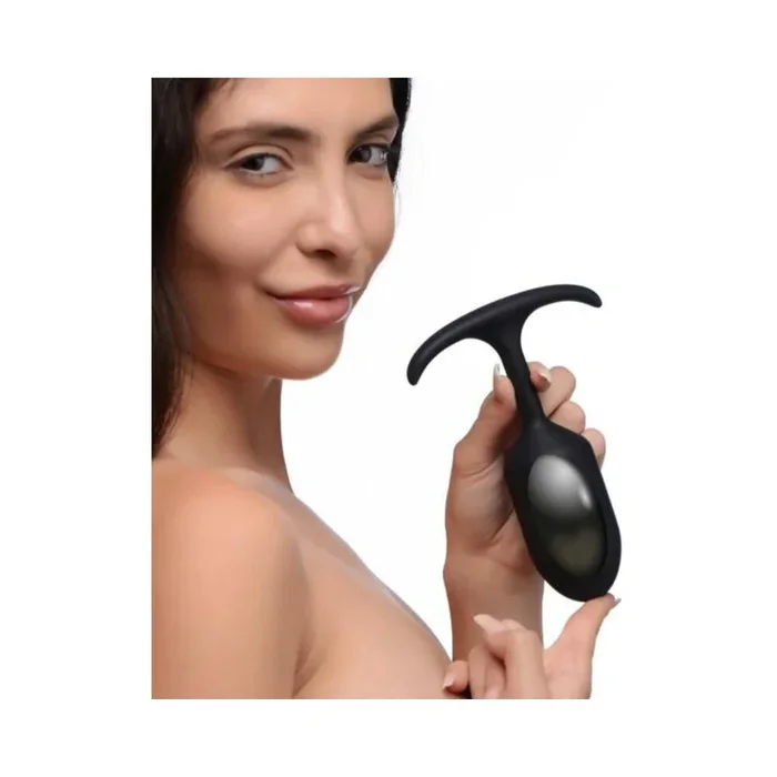 Premium Silicone Weighted Anal Plug – Large