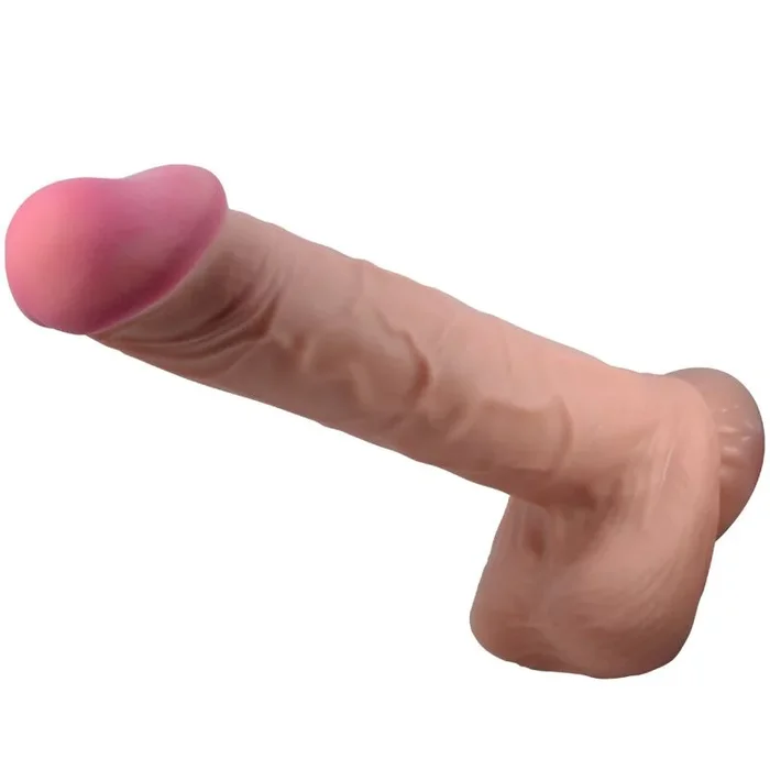 Pretty Love – Sliding Skin Series Realistischer Dildo mit Sliding Skin Saugnapf Braun 26 CM