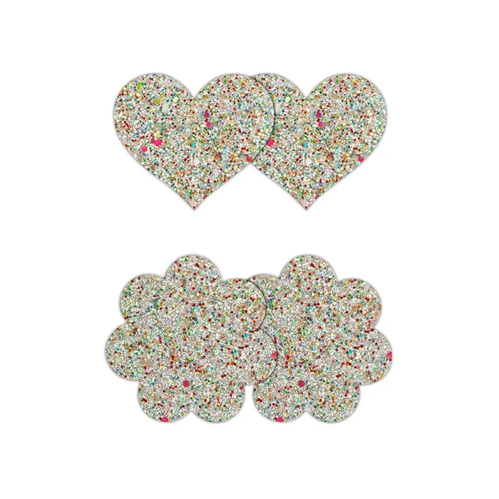 Pretty Pasties Heart & Flower Glow in the Dark – 2 Pair