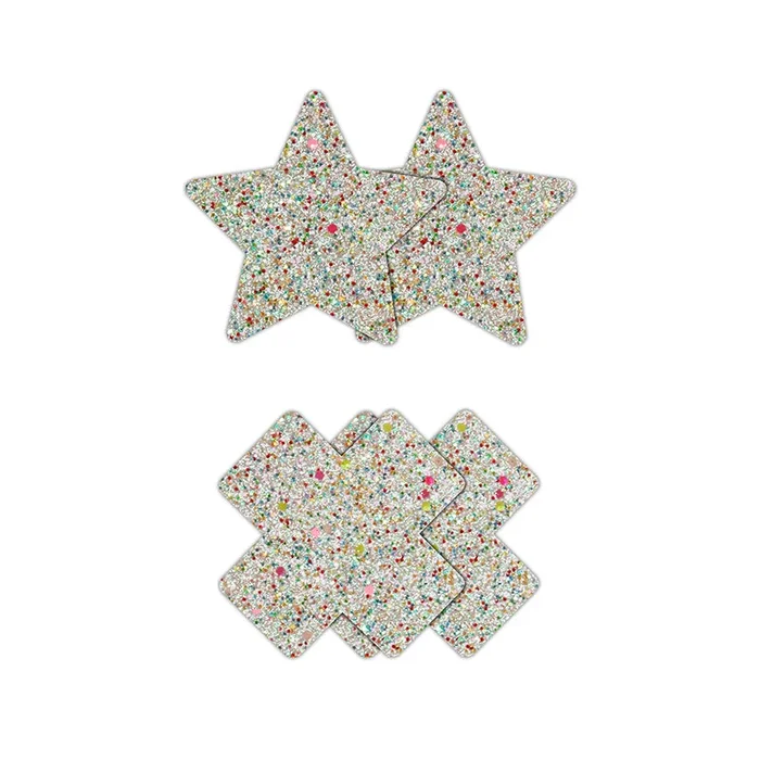 Pretty Pasties Star & Cross Glow in the Dark – 2 Pair