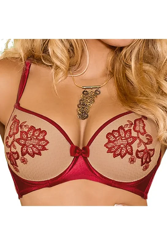 Push-Up BH mit beigen Einsätzen und Schleife