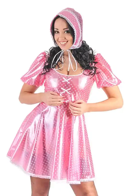 PVC Mädchen Kleidchen (Grösse S, PVC Farbe Hellblau leicht glänzend)