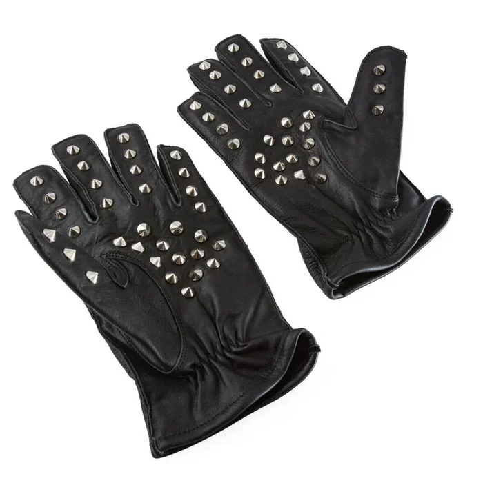 Pyramid Stud Leather Sensation Play Gloves