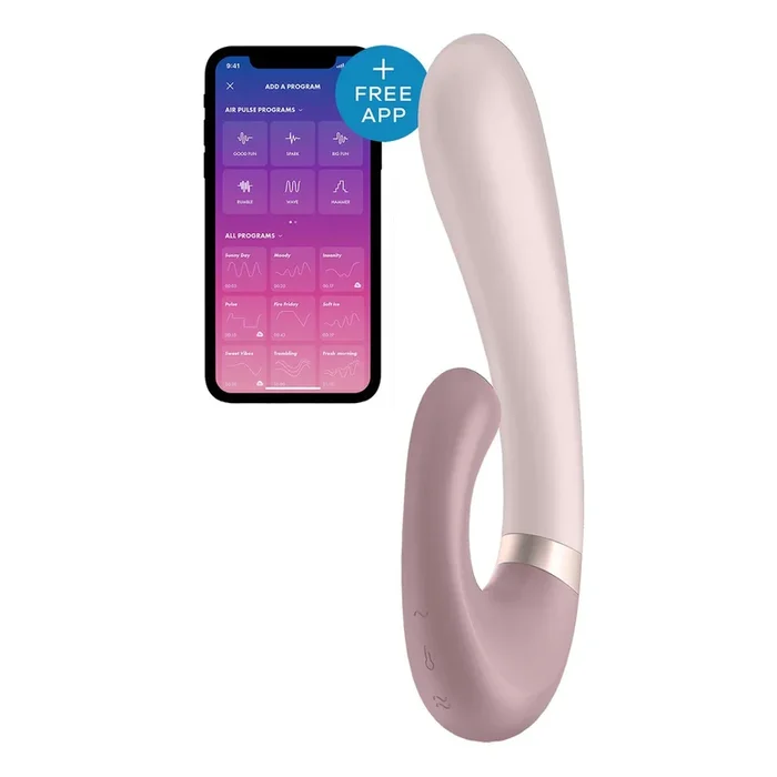 Rabbit-Vibrator mit App Satisfyer Heat Wave, Rosa