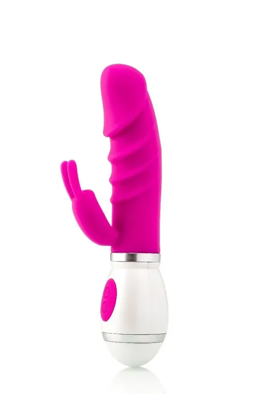 Rabbit-Vibrator mit geformtem Kopf – pink