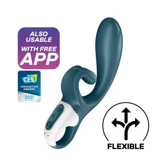 Rabit-Vibrator Satisfyer – Hug Me, Grau Blau