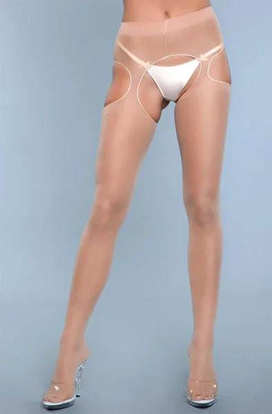 Rare Sight Strumpfhose mit Strapsen in Beige