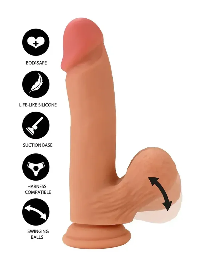 Realistischer Dildo aus Flüssig-Silikon – 21 cm