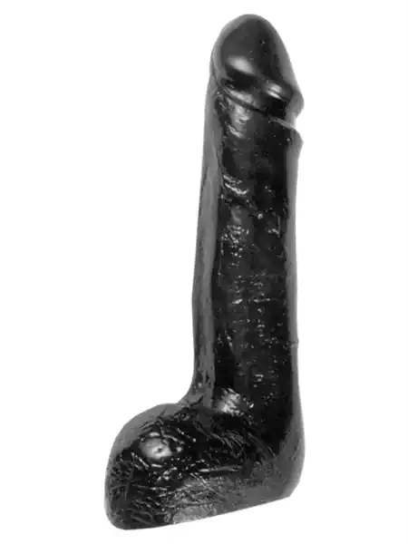 Realistischer Dildo mit Texturierung II – schwarz