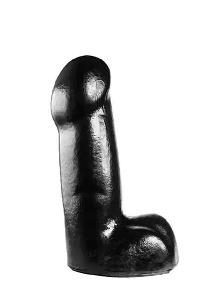 Realistischer glatter Dildo – schwarz