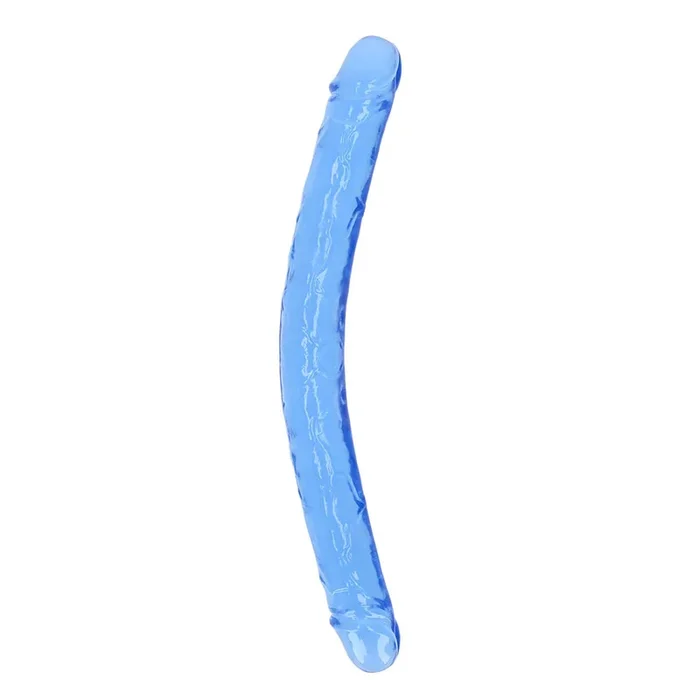 Realrock Crystal Clear Double Dong 18“ Blue