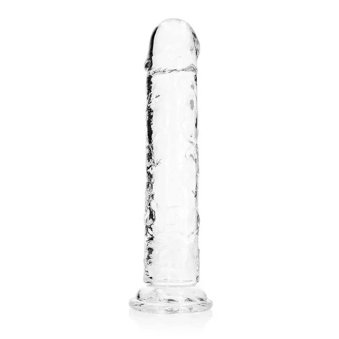 Realrock Crystal Clear Straight Realistic Dildo With Suction Cup 11“ Transparent
