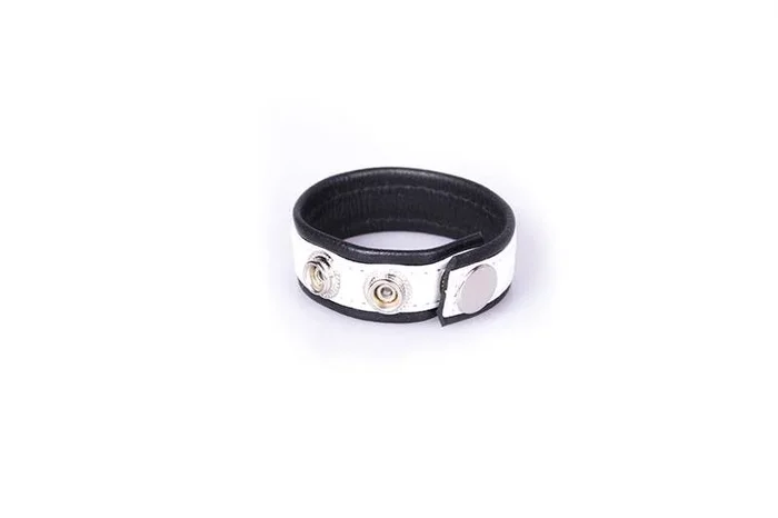 Regenbogen Leder CockStrap – Schwarz & Rot