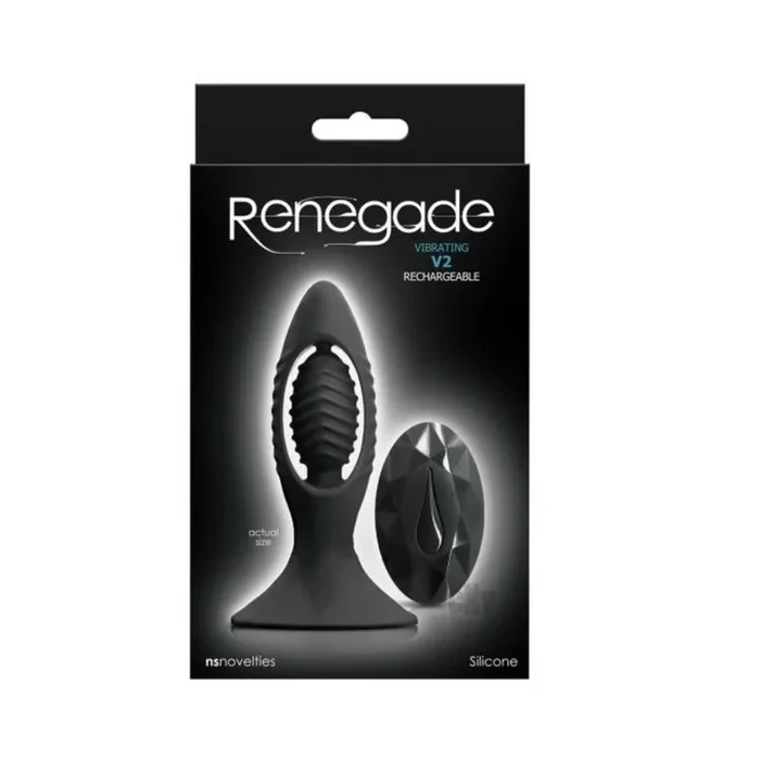 Renegade V2 Rechargeable Anal Plug With Remote – Black