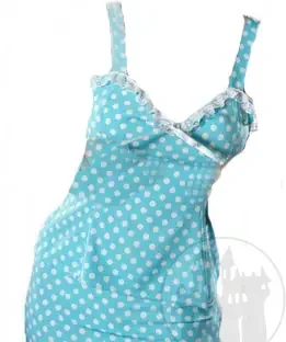 Retrotop mit weißen Polkadots