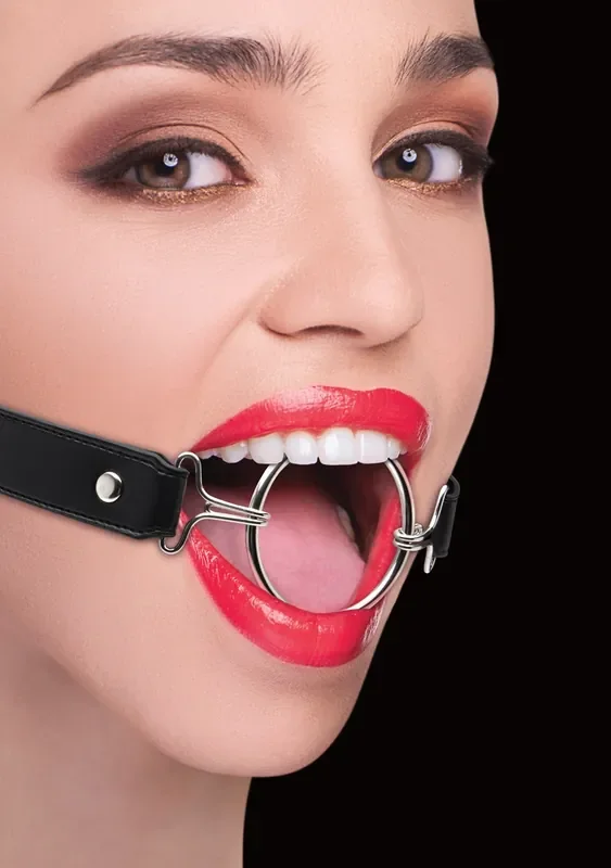 Ring Gag mit schwarzem Band