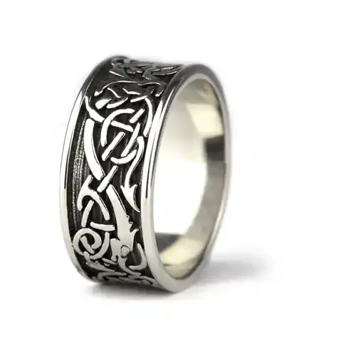 Ring ‘keltisches Design‘ Edelstahl