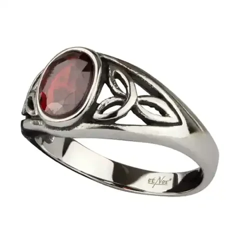 Ring Keltisches Rot – Edelstahl