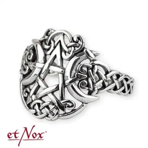 Ring mit Pentagramm und Mond