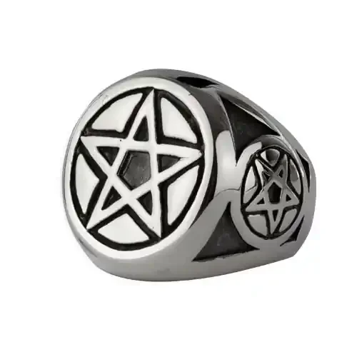 Ring Pentagramm – Edelstein
