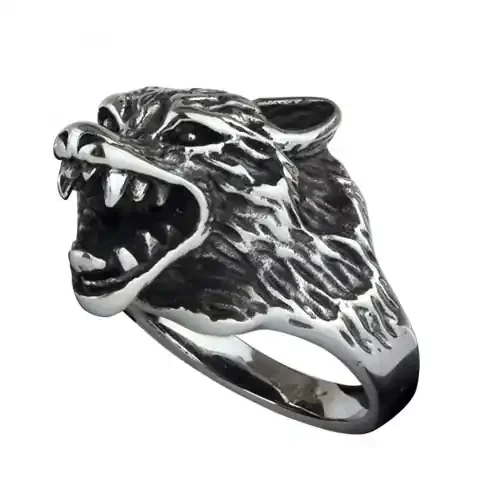 Ring ‘Wolf‘ Edelstahl