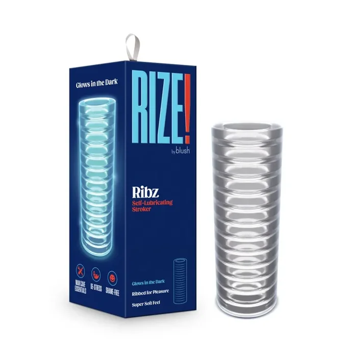 Rize – Ribz Glow in the Dark Masturbator – Transparent