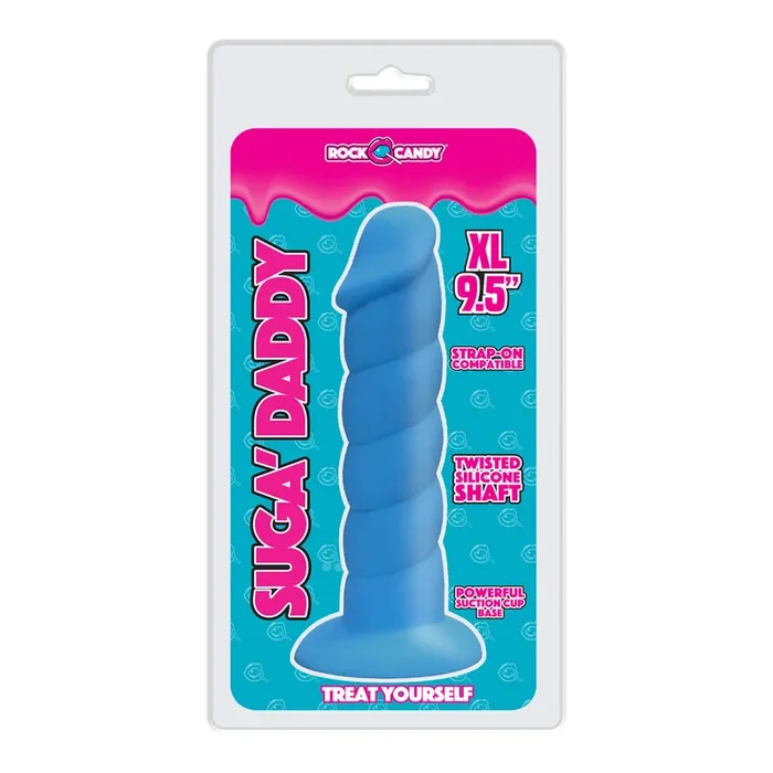 Rock Candy Suga Daddy 9.5′ Silicone Dildo – Blue