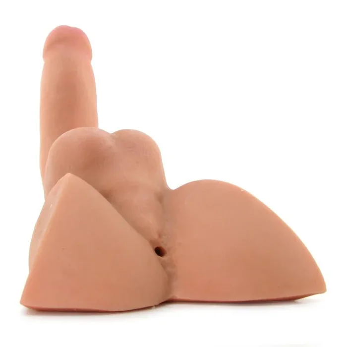 Rock Hard CyberSkin Ass Stroker with Erect Cock