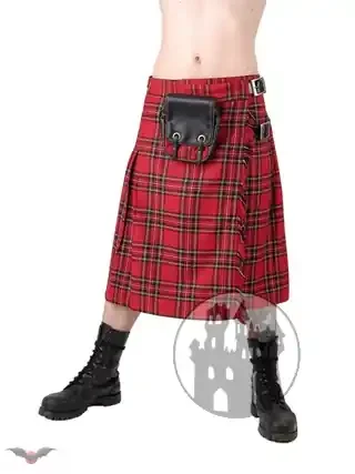 Rot karierter Kilt (Grösse 34)