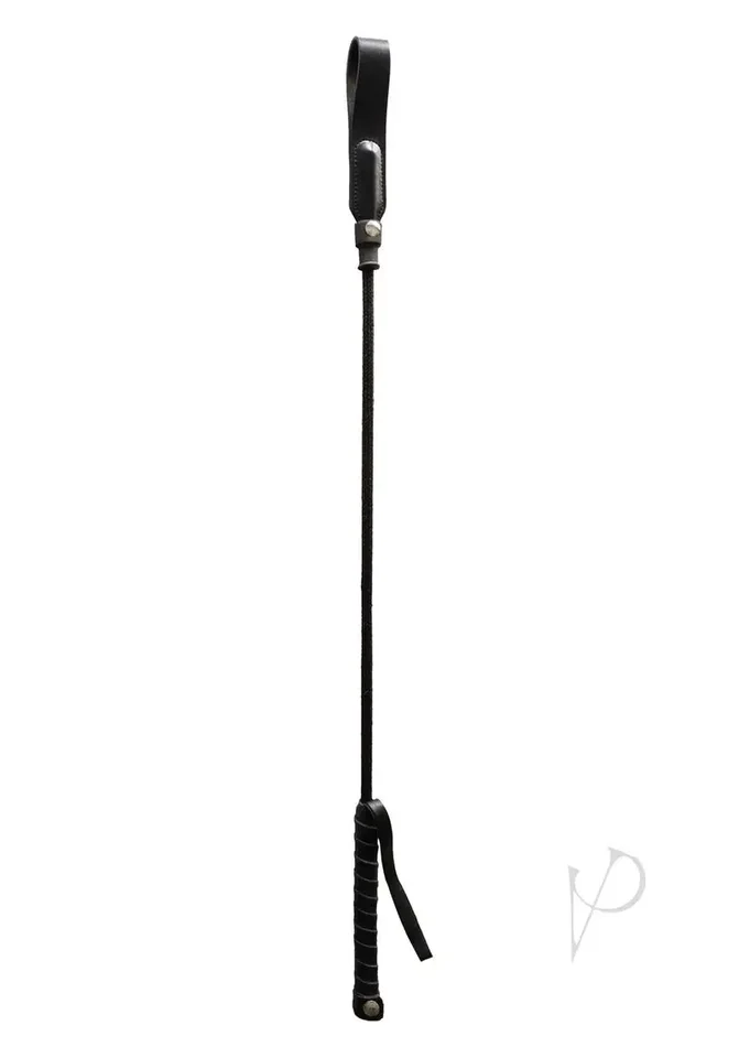 Rouge Long Riding Crop Slim Tip – Black