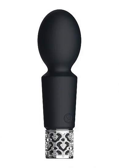 ROYAL GEMS BRILLIANT BLACK RECHARGEABLE SILICONE BULLET