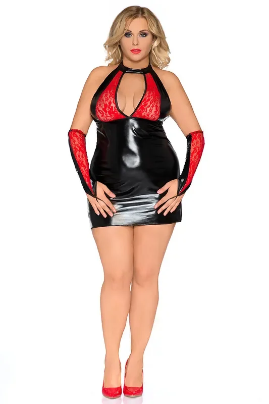Rückenfreies Chemise mit Spitze (Grösse S-M)