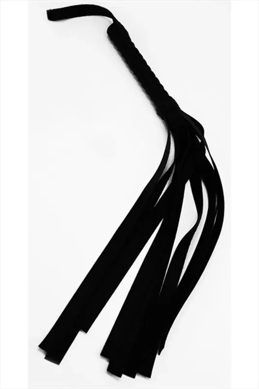 S&M Black Faux Leather Flogger