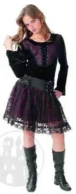 Samtbluse‘ Cella‘ (Farbe Schwarz, Grösse M)