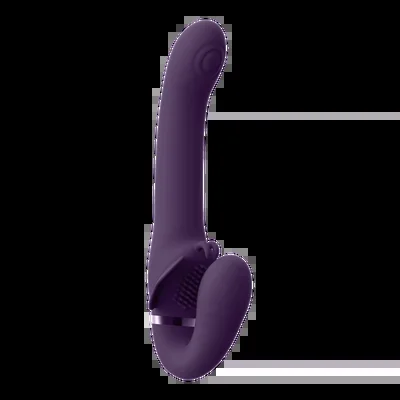 Satu – Pulse-Wave and Vibrating Strapless Strapon – Lila