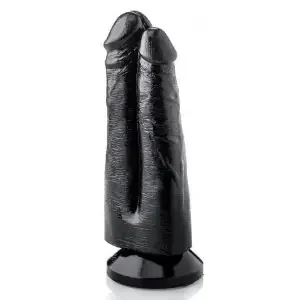 Saugnapf-Dildo im Doppeldildo-Look