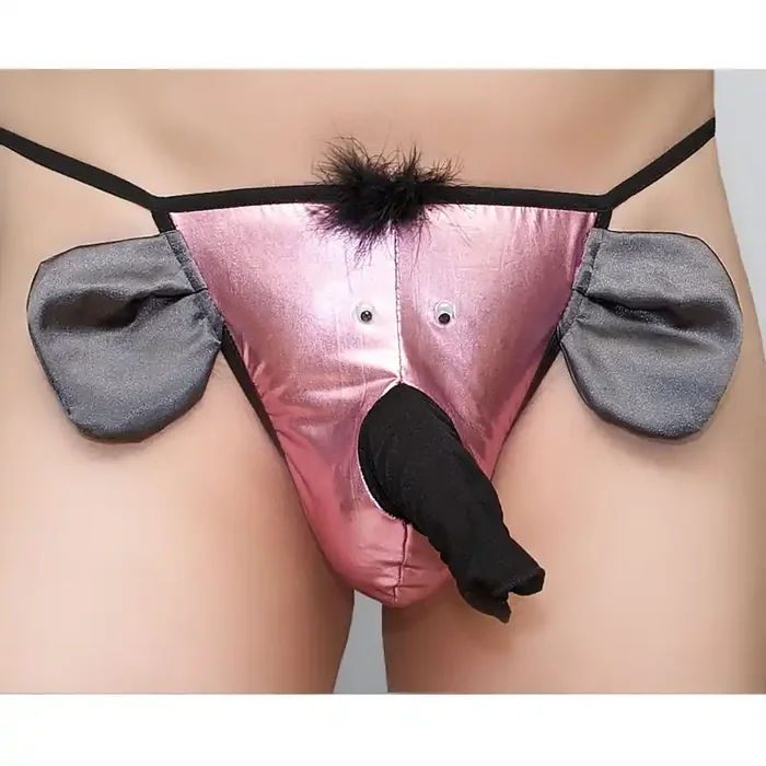 Scherzstring Elefant in pink für Männer