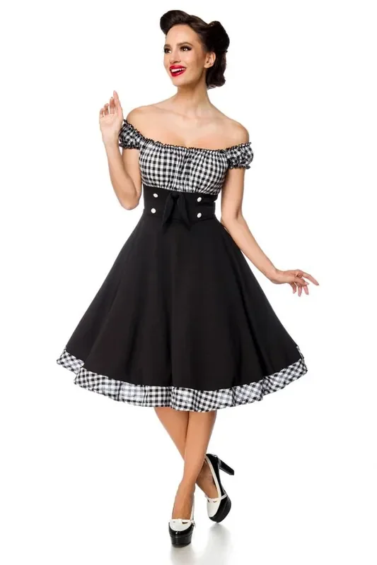 Schulterfreies Swing-Kleid