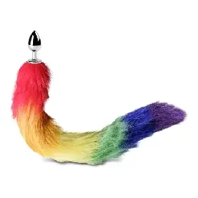 Schwanz mit Plug regenbogenfarben