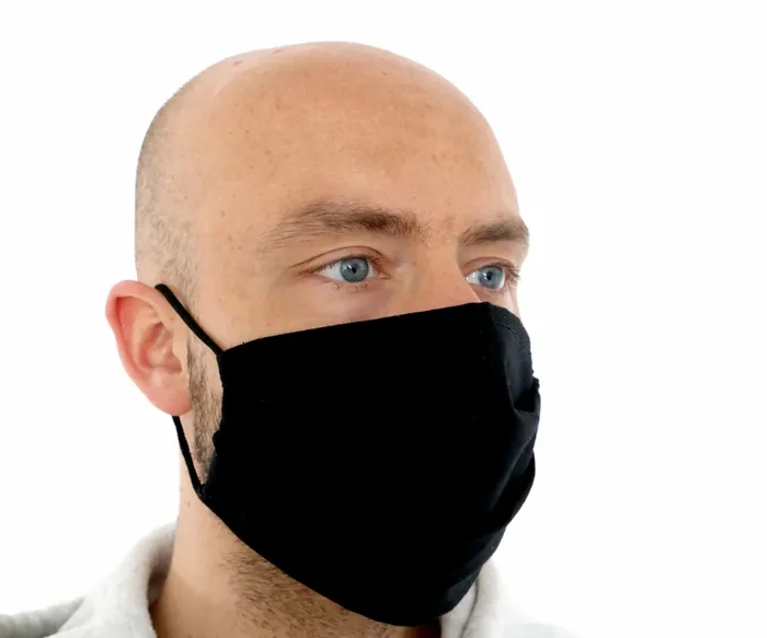 Schwarze Mundmaske