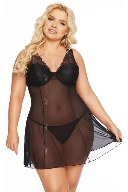 schwarzes Chemise – Queensize