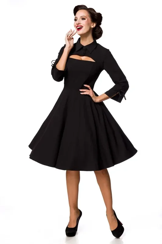 Schwarzes Kleid mit Bolero (Grösse XXL)