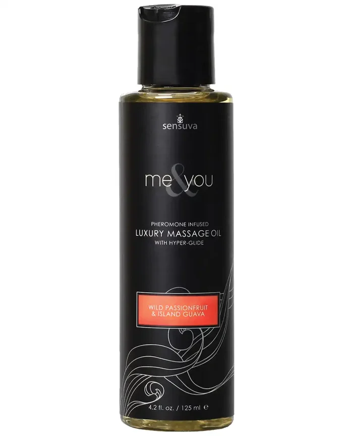 Sensuva Me & You Massage Oil – 4.2 oz Passion Fruit Guava