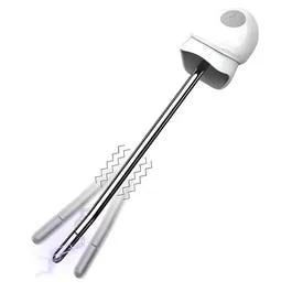 Sevanda – Ø 0,6 cm Vibrierender E-Stim-Harnröhren-Sounder aus Metall – silver/white
