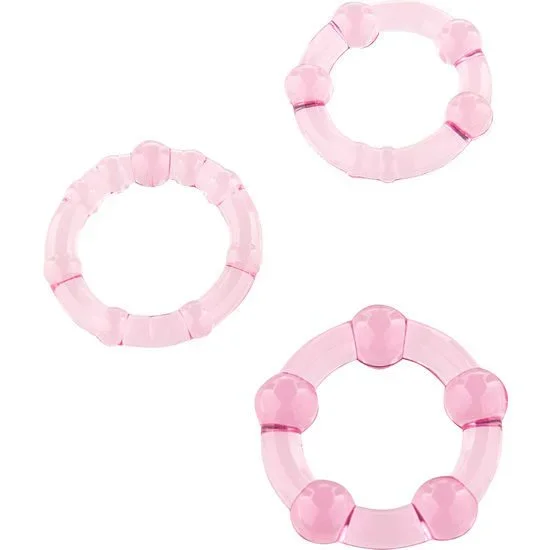 Seven Creations – Set Aus Drei Rosa Penisringen