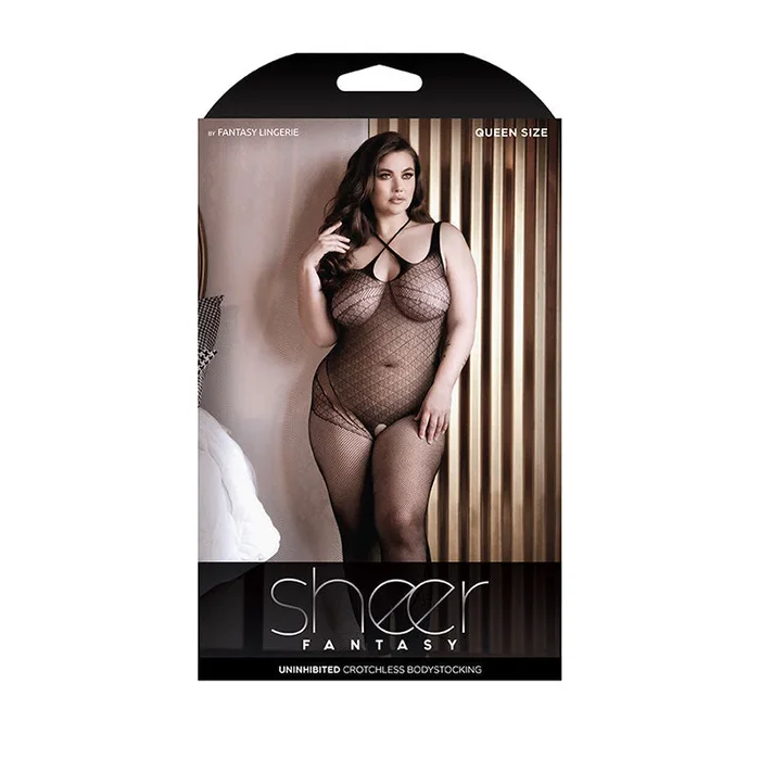 Sheer uninhibited bodystocking blk Q