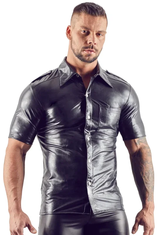 Shirt aus Lederimitat Svenjoyment