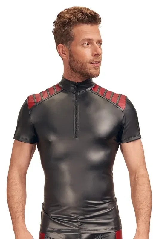 Shirt im zweifarbigen Wetlook