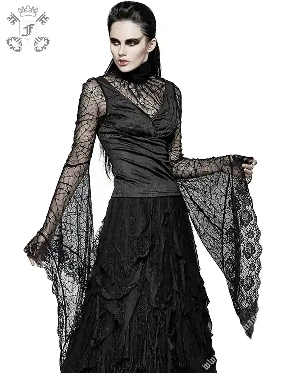 Shirt mit Spinnennetz-Muster